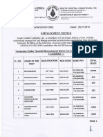 Notification South Central Coalfileds LTD MTS Accounts Clerk Steno Other