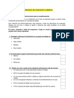 Cuestionario de Evaluación Subjetiva (Iluminación)