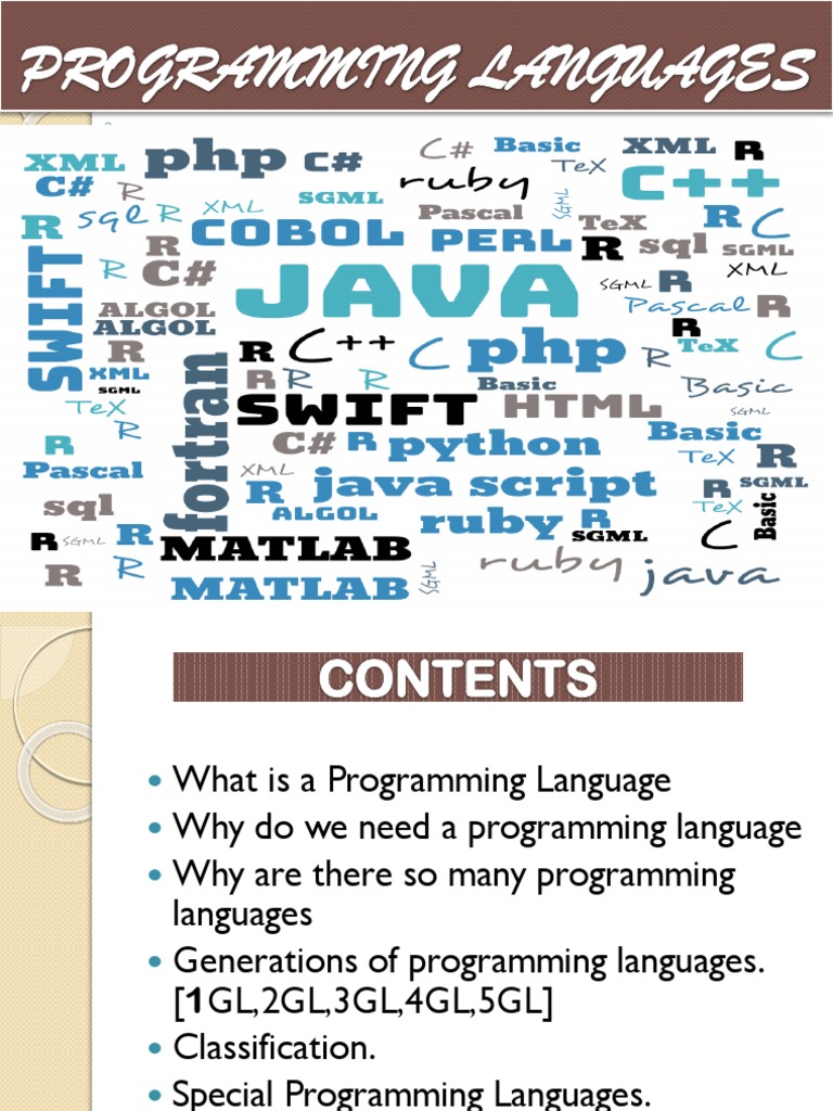 powerpoint presentation on programming languages