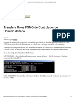 Transferir Roles FSMO de Controlador de Dominio Dañado - El Deza