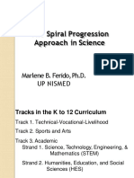 The Spiral Progression Approach in Science: Marlene B. Ferido, Ph.D. Up Nismed