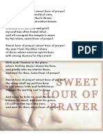 Sweet Hour of Prayer Hymn Poster