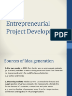 Entrepreneurial Project Development