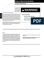 Warning: Safety Warning - LP-Gas Pressure Re Lief Valves