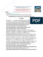 INFORME DE SALIDA DE CAMPO A LA MINA HUINAC