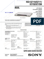 Service Manual: Super Audio CD/DVD Receiver