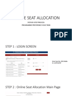 Online Seat Allocation: Step-By-Step Process Programme Preference Selection