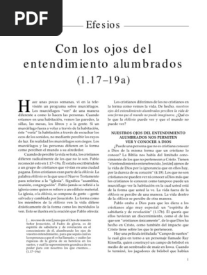 Efesios 1 17 19 Pdf Dios Pablo El Apostol