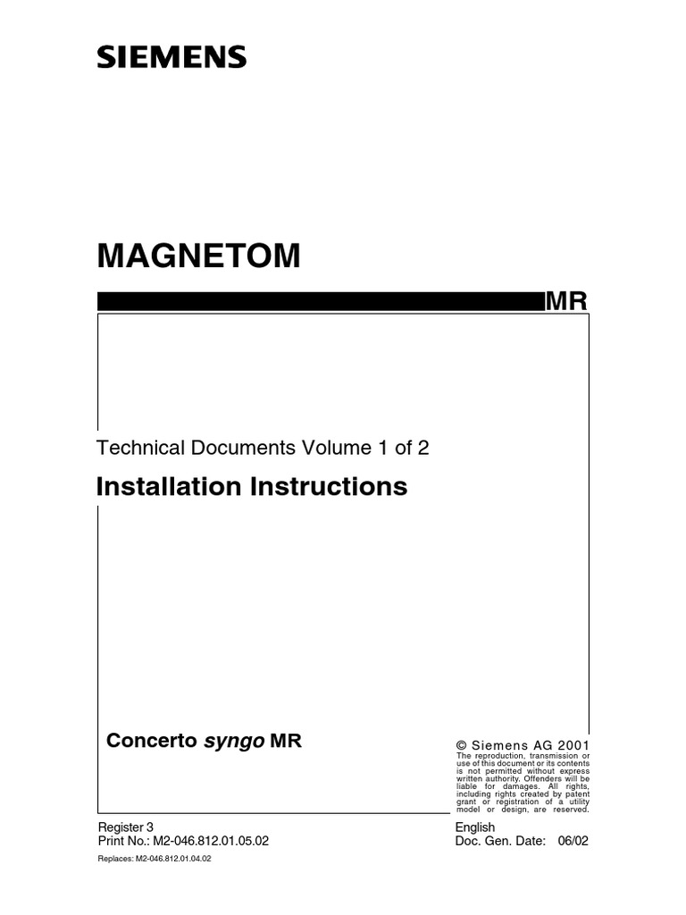 Siemens Mri Concerto Installation | PDF | Transport | Nature