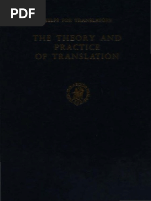 Nida E Tauber The Theory And Practice Of Translation Translations English Language