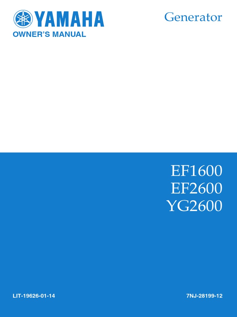 Yamaha EF2600 | PDF | Motor Oil | Machines