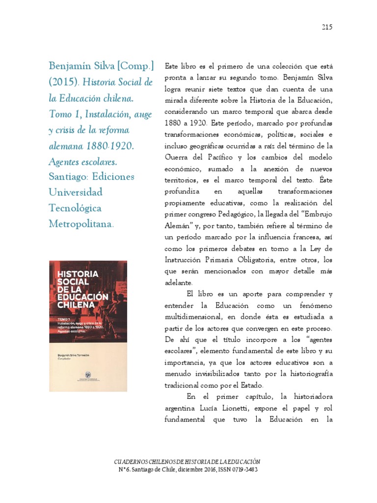 Historia de la Educación en Chile 1880-1920 | PDF | Chile | Educación ...