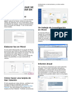 10 Actividades Que Se Pueden Realizar en Word