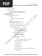 Course Outline Atty. Joanne L. Ranada Negotiable Instruments Law First Semester, AY 2019 - 2020