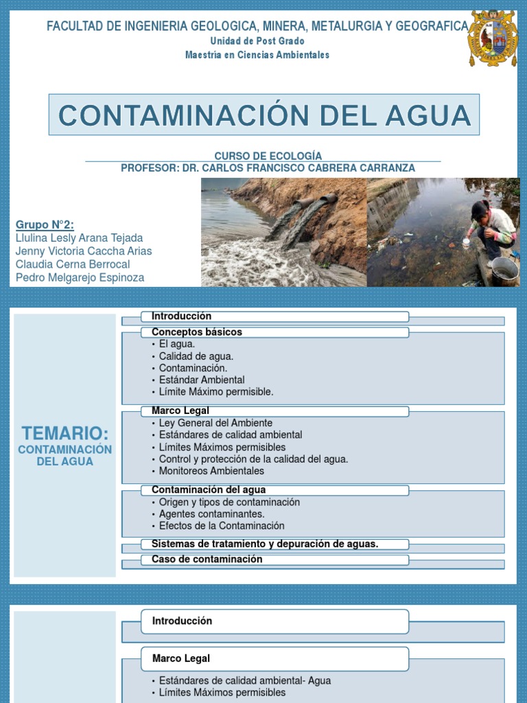 Contaminación del Agua: Causas y Soluciones | PDF | La contaminación ...