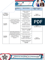 Cronograma de Actividades English 1