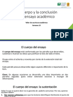 El Cuerpo y La Conclusion Del Ensayo 2019-10