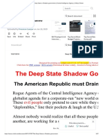 The Deep State or Shadow Government - Central Intelligence Agency - Hillary Clinton