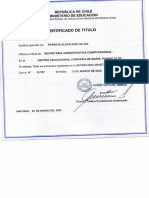 Certificado de Titulo: Republicadechile Ministerio de Educacion
