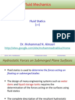 Fluid Mechanics Forces on Submerged Surfaces