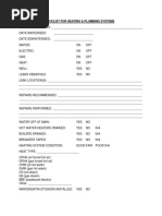 Winterization Checklist Template