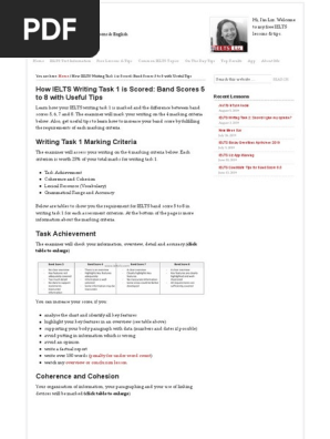 How IELTS Writing Task 1 is Scored_ Band Scores 5 to 8 With Useful Tips
