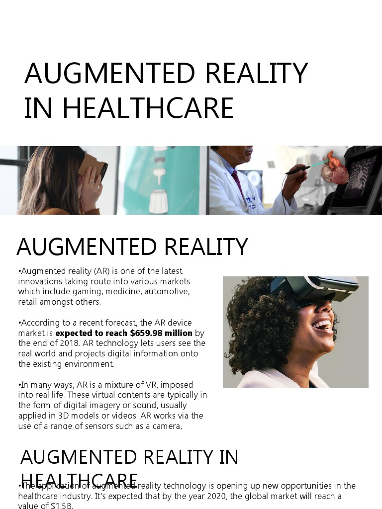 Augmented Reality in Healthcare Innovations | PDF | Augmented Reality ...