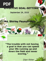 Effective Goal Setting