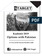 Kashmir 2019 Options With Pakistan