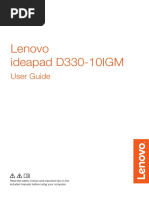 Lenovo Ideapad D330-10IGM: User Guide