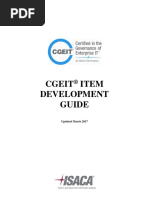 CGEIT Item Development 