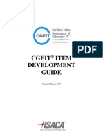 CGEIT Item Development 