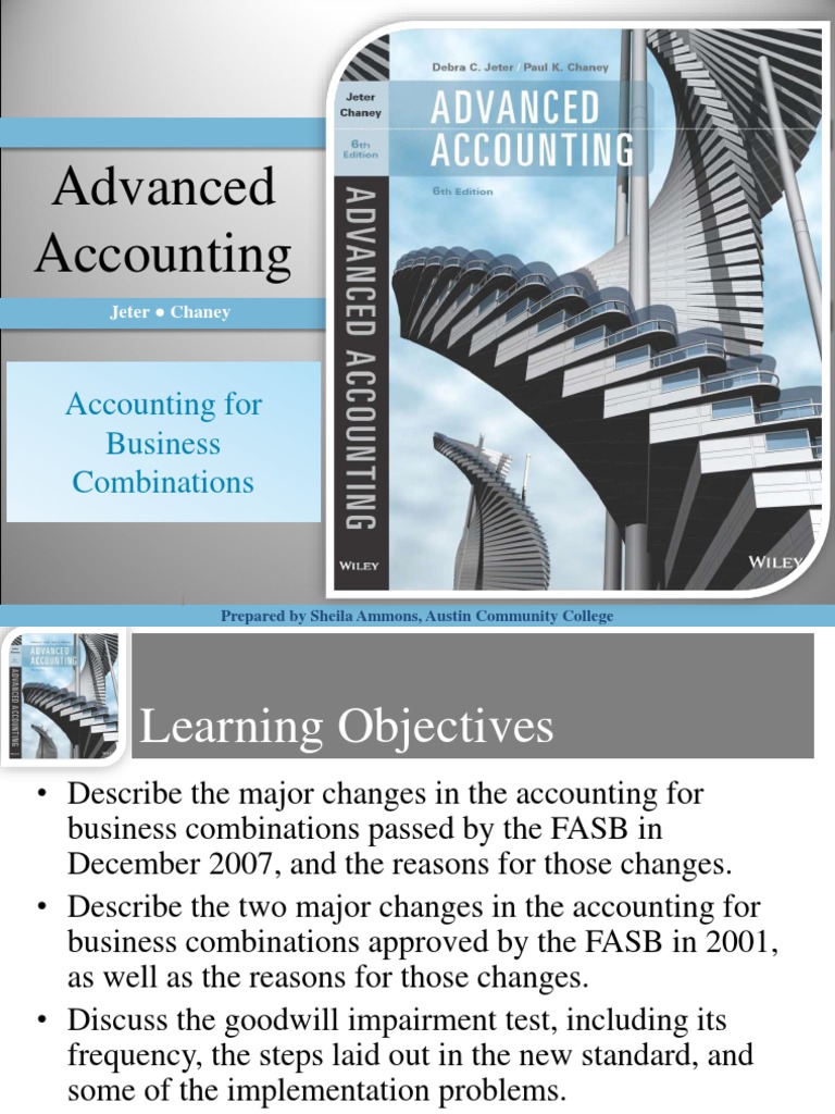 Advanced Accounting Accounting For Business Combinations PDF