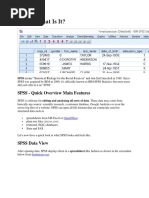 SPSS - What Is It?: SPSS - Quick Overview Main Features