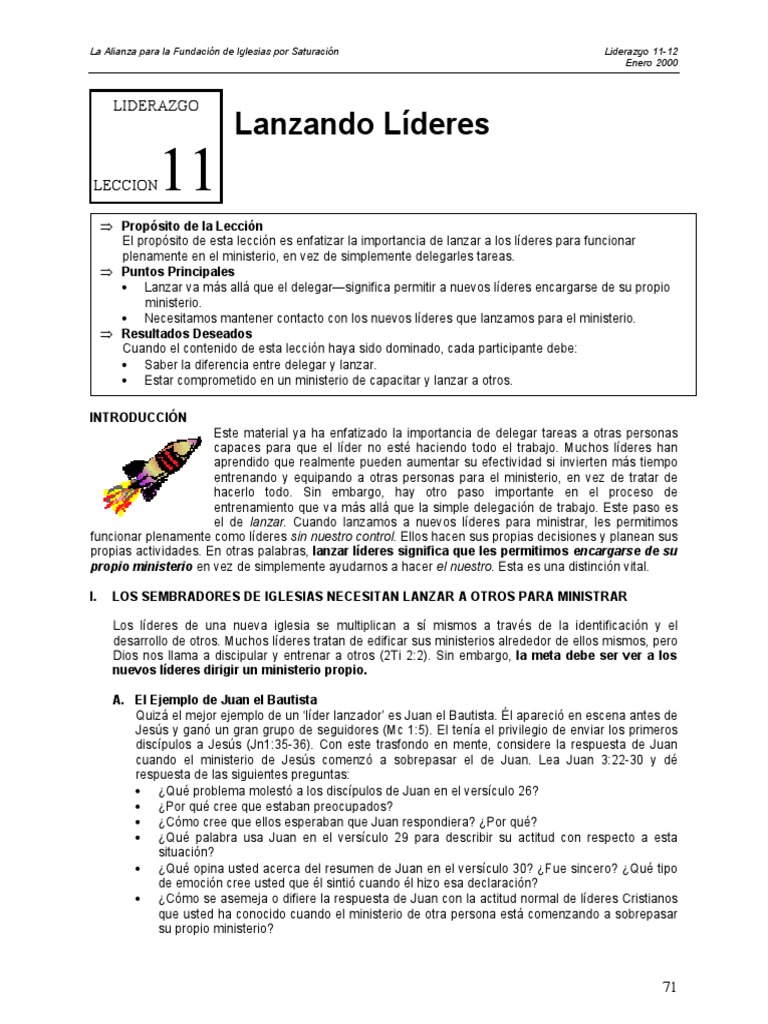 Lanzando Líderes en el Ministerio | PDF | Pablo el apóstol | Liderazgo
