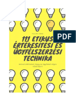 111 Etikus Értékesítési És Ügyfélszerzési Technika