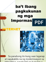 Ibat Ibang Mapagkukunan NG Mga Impormasyon