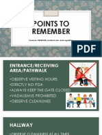 Points To Remember: Common OBSERVED Violated Rules and Regualtion
