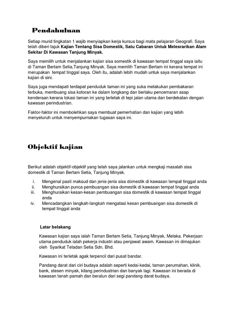 Kajian Tentang Sisa Domestik  PDF