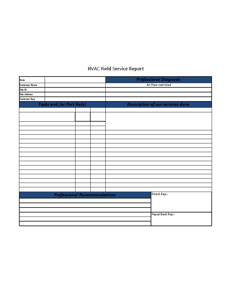 HVAC Field Service Report Summary | PDF | Computers | Technology ...
