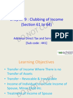 Chapter 9: Clubbing of Income (Section 61 To 64) : Advance Direct Tax and Service Tax (Sub Code: 441)