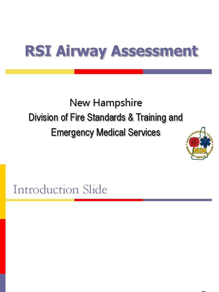 RSI Airway Assessment New Hampshire Division of Fire Standards