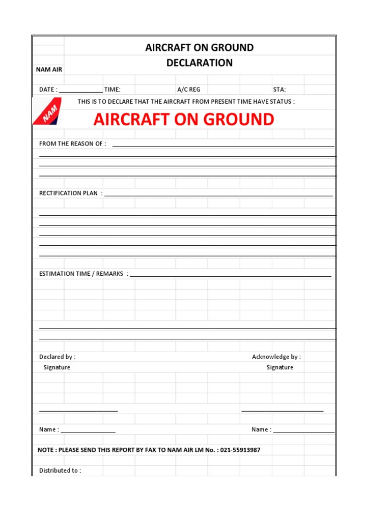 Aircraft Grounding Notice | PDF