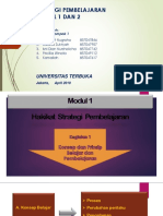 Strategi Pembelajaran Modul 1 dan 2 