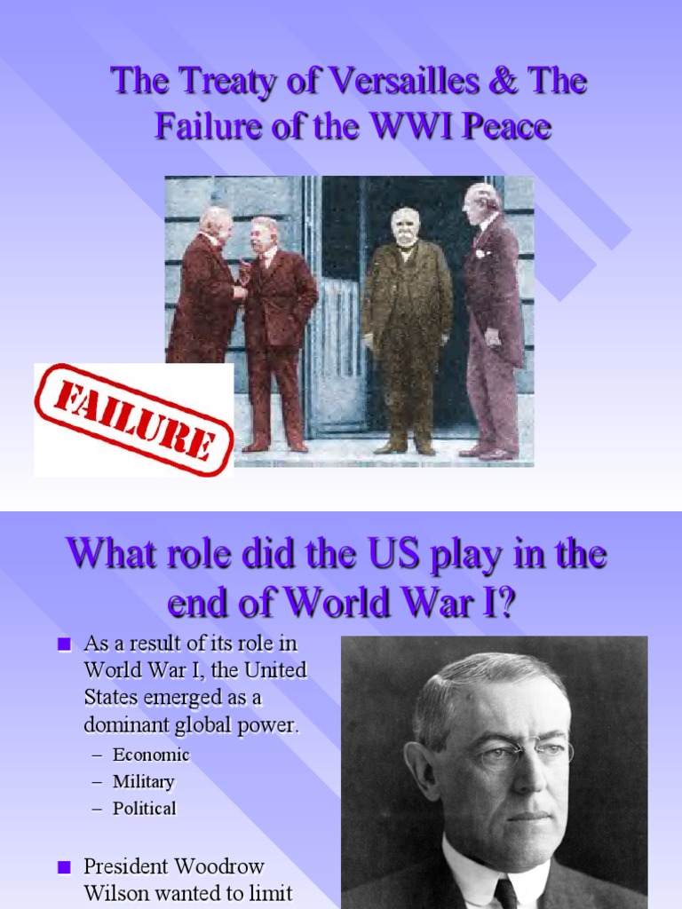 why was the treaty of versailles a failure essay