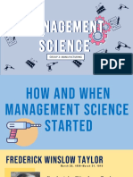Development of Management Science
