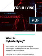 Cyberbullying: Prepared By: 12 ABM - 7