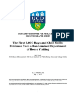 UCD GEARY INSTITUTE DISCUSSION PAPER: EVIDENCE FROM RANDOMIZED EXPERIMENT OF HOME VISITING IMPACT ON CHILD SKILLS