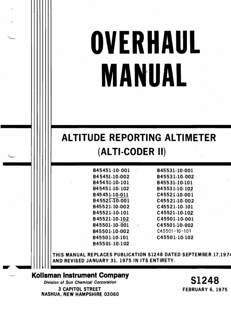 Ovh - Man Altitude Reporting Altimeter Alti-Encoder II Series ...