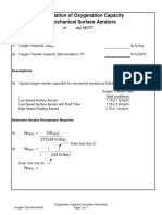 Calculation of Oxygenation Capacity Mechanical Surface Aerators